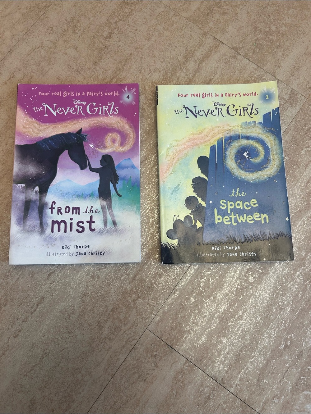 Disney The Never Girls Kids Books - Purple & Yellow Covers